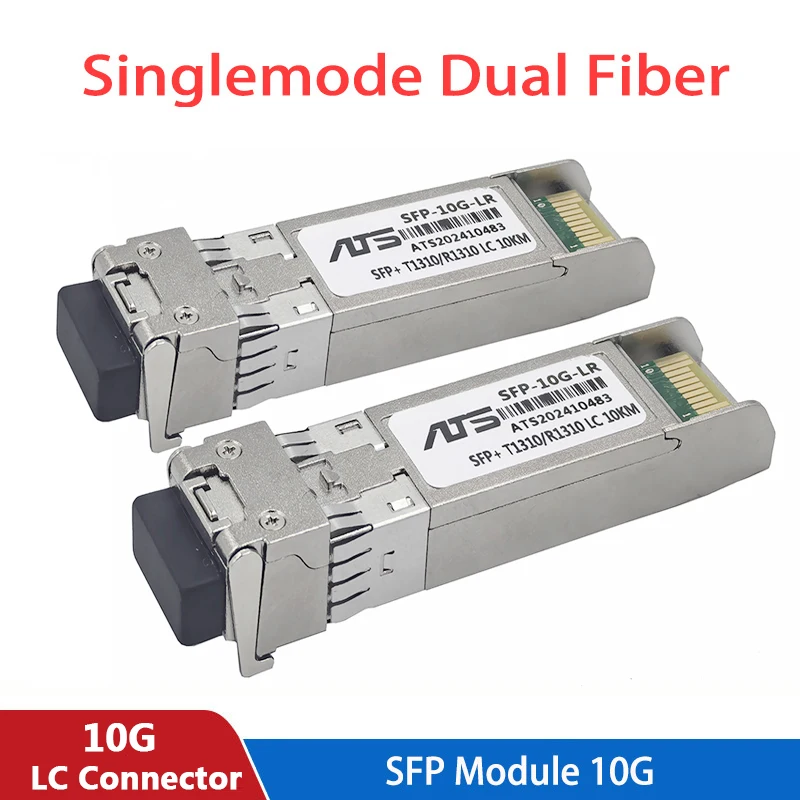 Módulo 10G SFP+ monomodo LR dúplex LC Gigabit 1310nm 10km módulo transceptor SFP de fibra Compatible con interruptor Cisco/Mikrotik - imagen 2
