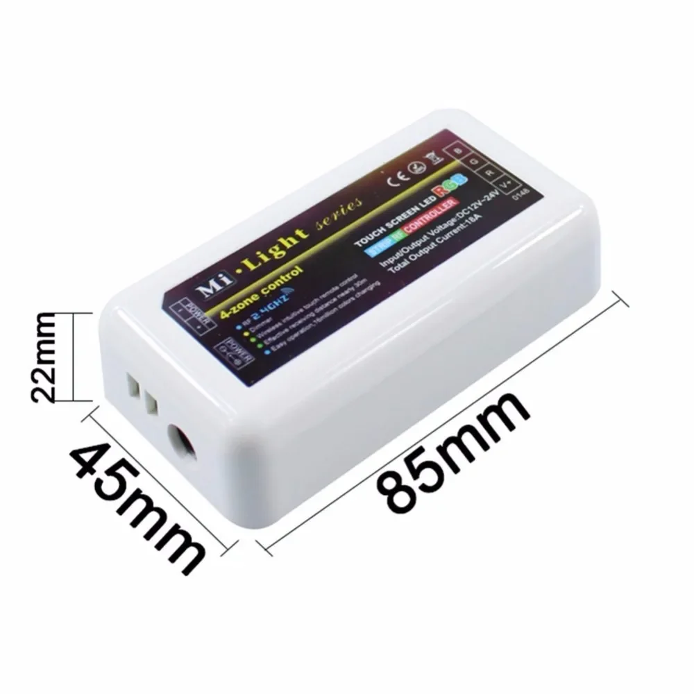 DC 12-24V Milight 2,4G inalámbrico 4 zonas wifi RF atenuador mi.light control remoto para 5050 3528 3014 RGBW RGBWW tira de luz - imagen 4