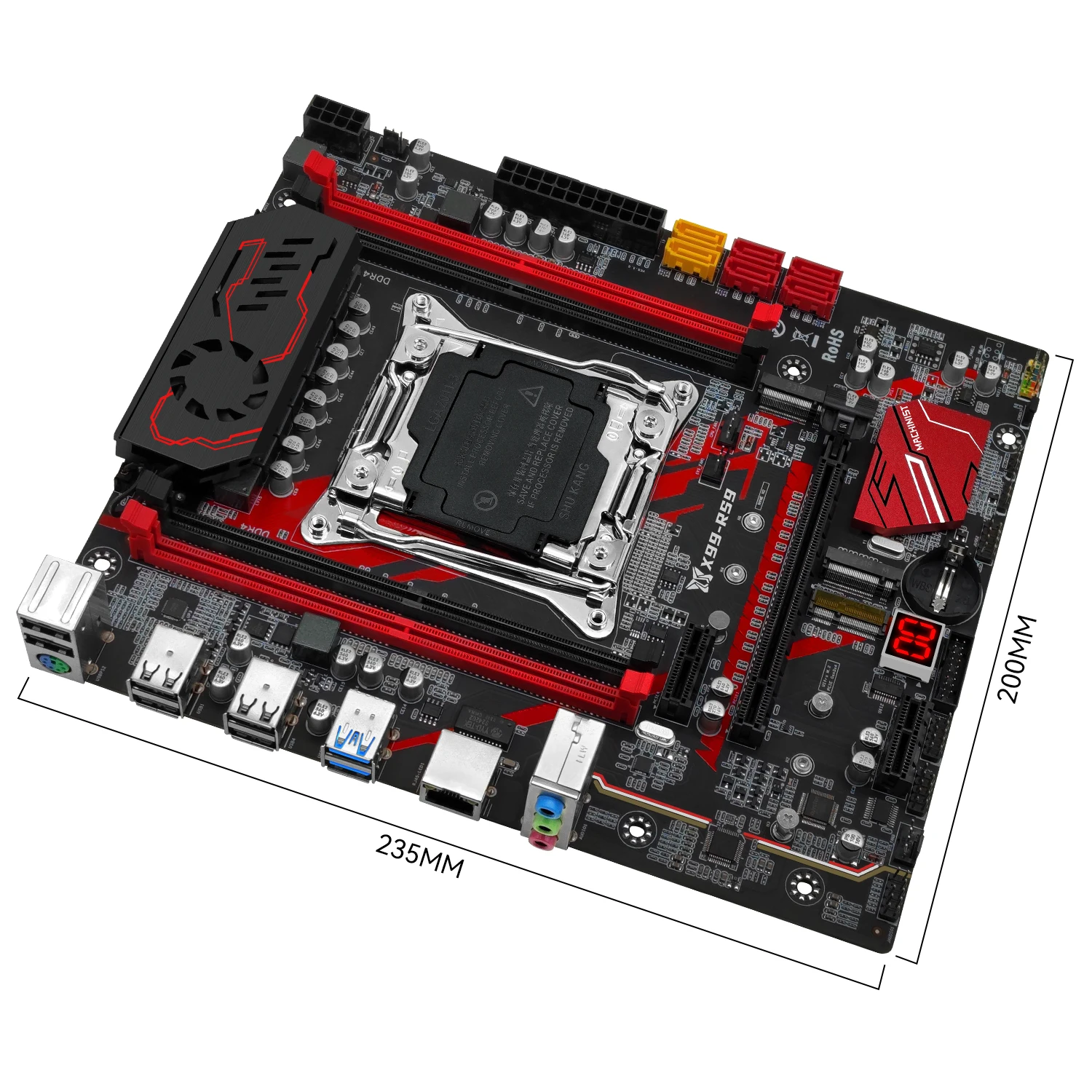 MACHINIST X99 RS9 placa base compatible con Intel LGA2011-3 Xeon E5 2650 2667 2680 V4 CPU DDR4 memoria RAM Dual NVME M.2 cuatro canales - imagen 3