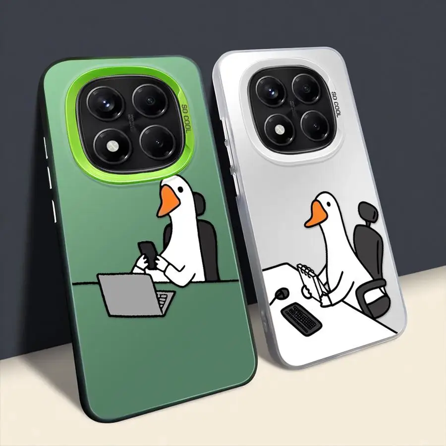 Funda para Xiaomi Redmi Note 13 12 11 9s 10Lite 12s 11s 10s 14 Pro Plus funda trasera para teléfono pato de trabajo de dibujos animados - imagen 4