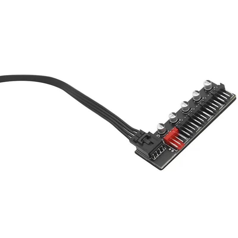 Adaptador de controlador de velocidad divisor de concentrador de ventilador de PC de 5 puertos para conectores de Cables de ordenador de ventilador de refrigeración PWM de 4 pines - imagen 3