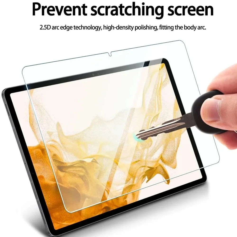 Vidrio templado para Samsung Galaxy Tab S8 PLUS X800/X806 Tab s7 plus T970/T975 Tab S7 FE T733/T735, Protector de pantalla de 12,4 pulgadas - imagen 3