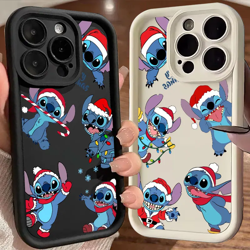 Nueva funda de teléfono navideña Disneies Stitch para Tecno Spark 30C 10 Go Camon 30 20 Itel A70 P55 RS4 Pova 6 Neo 4G 5G TPU contraportada