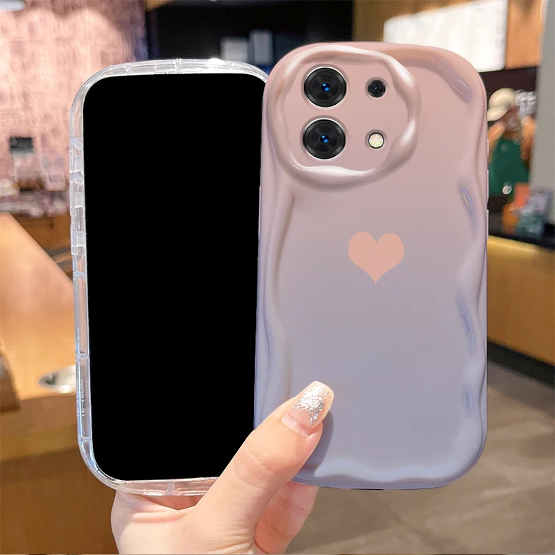 Funda ondulada con patrón de amor para Xiaomi Redmi Note 13 13C 12 12C Pro Plus Turbo 12S 11 11S 11A 10 Prime 9 9C 4G 5G, funda de silicona suave - imagen 3