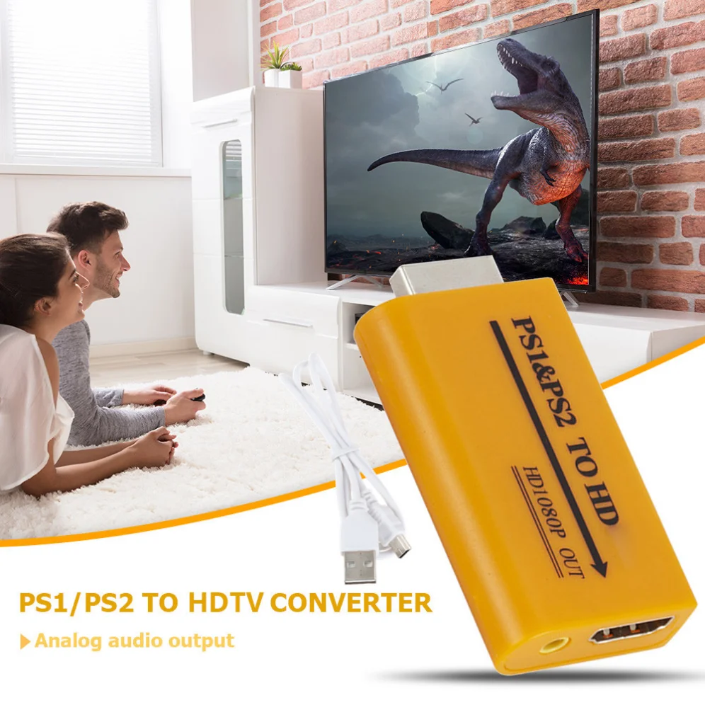 Convertidor PS1/PS2 a HDMI de 1080P, adaptador HDMI HD de Audio y vídeo PS2 con interfaz antiinterferencias, conversión de consola de juegos para PC HDTV - imagen 4