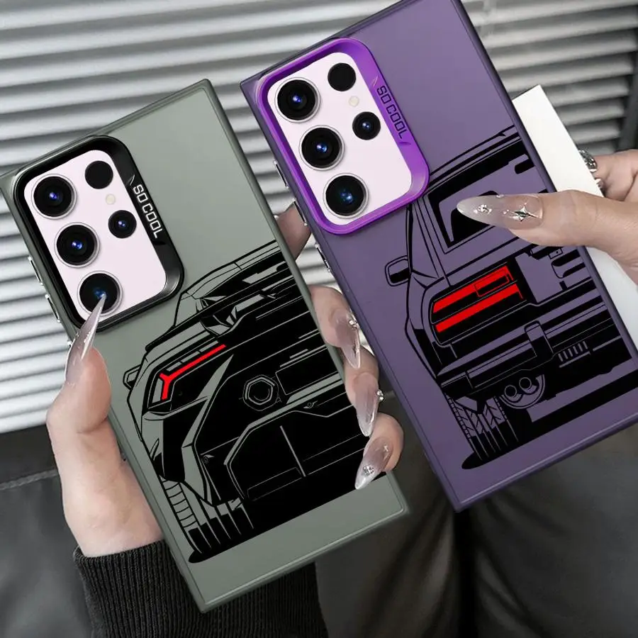 Funda trasera para teléfono Samsung Galaxy S23 S20 Plus S23 S22 S25 S24 FE Note 20 Ultra S21 Cool Car
