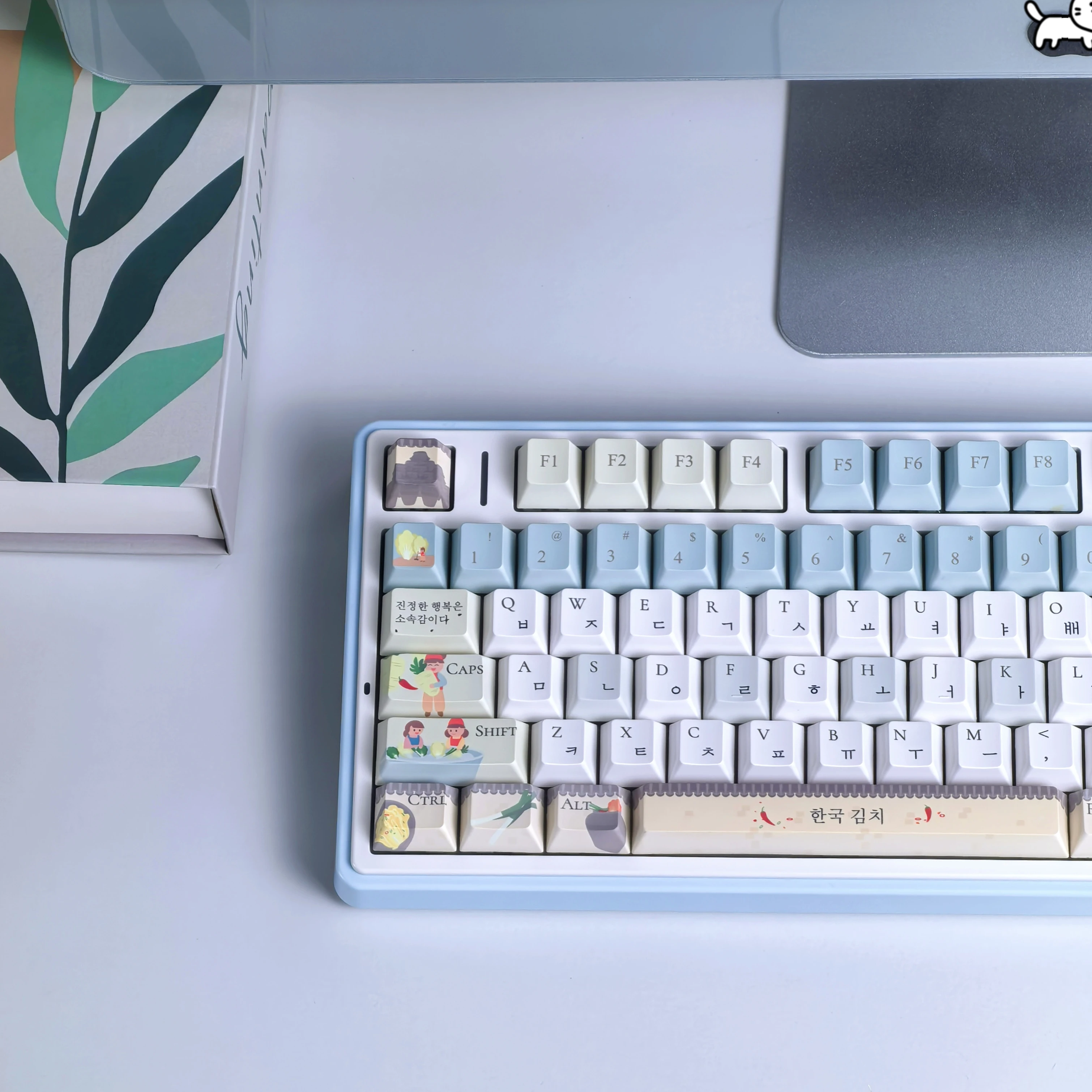 Teclas coreanas Kimchi Morandi Color cultura coreana diseño Iso/Ansi para teclado Aula F75/F99 teclas personalizadas - imagen 5