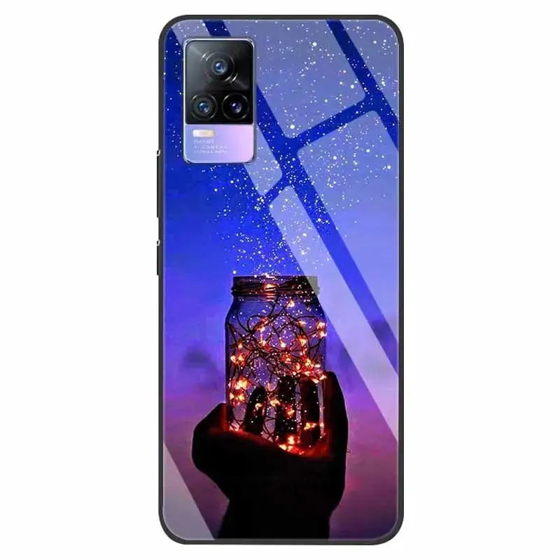 Funda de vidrio templado para Vivo V21 5G, carcasa dura de parachoques suave para Vivo X60 Pro, Funda de teléfono Global X60 5G 2021 - imagen 3