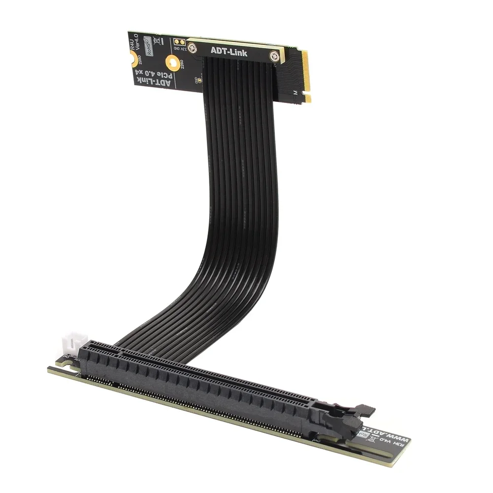 Adt-link-Cable de extensión Universal PCI-E 4,0x16 A M.2 NVMe SSD Gen 4 M2 Key M Riser Card adaptador w Sata Power GPU Jumper Cable - imagen 5