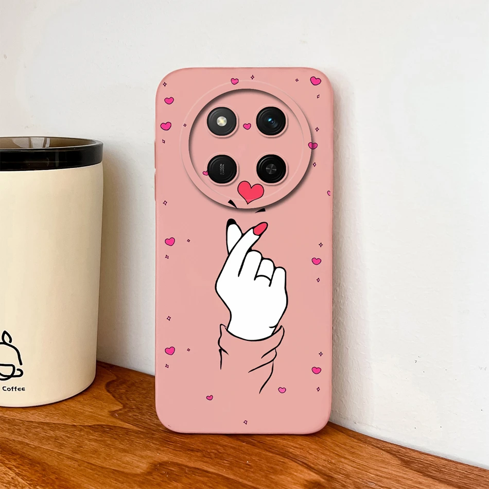 Para Honor Magic 7 Lite funda corazón mariposa silicona líquida protección de cámara funda trasera suave para Magic7 Lite Fundas anticaída - imagen 5