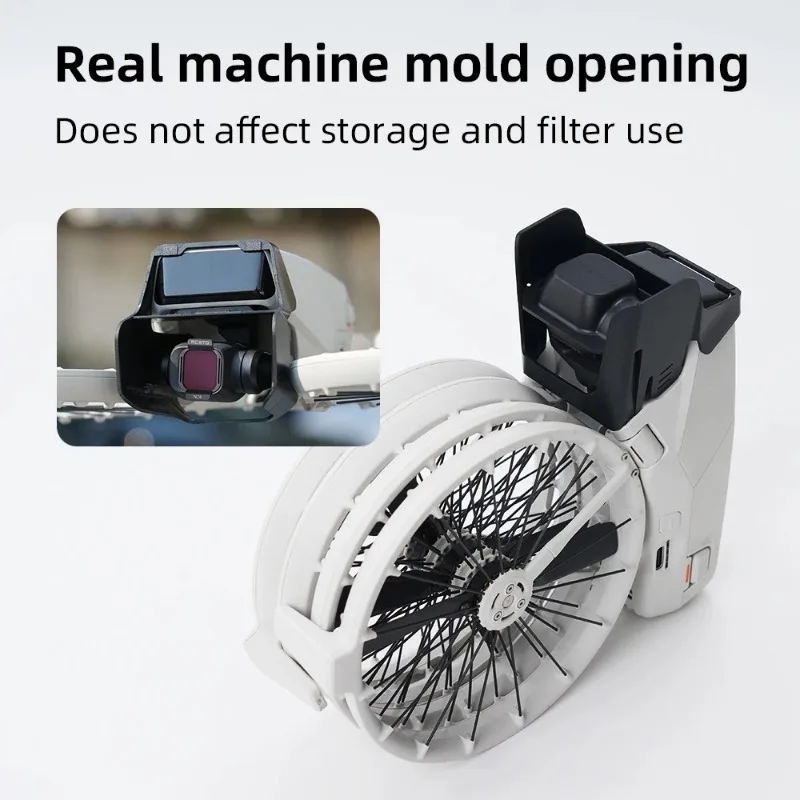 Cubierta de lente para Dron DJI Flip, parasol de lente cardán, protector de cámara antiarañazos, parasol, No es necesario desmontar, accesorio para Dron