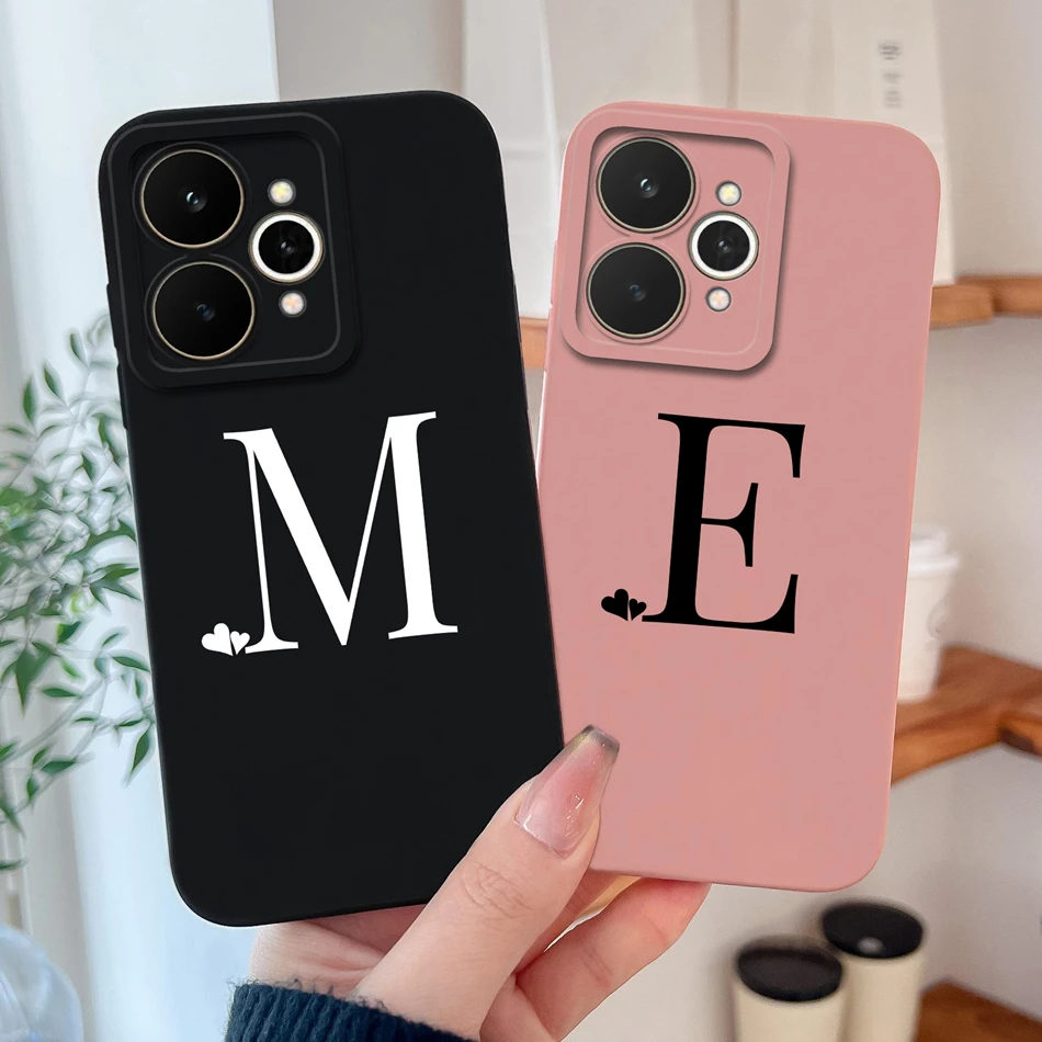 Para Realme 15 Pro 15T 15X 5G funda estilo Simple letras cubierta trasera suave para Realme15 Pro protección de cámara carcasa de teléfono anticaída