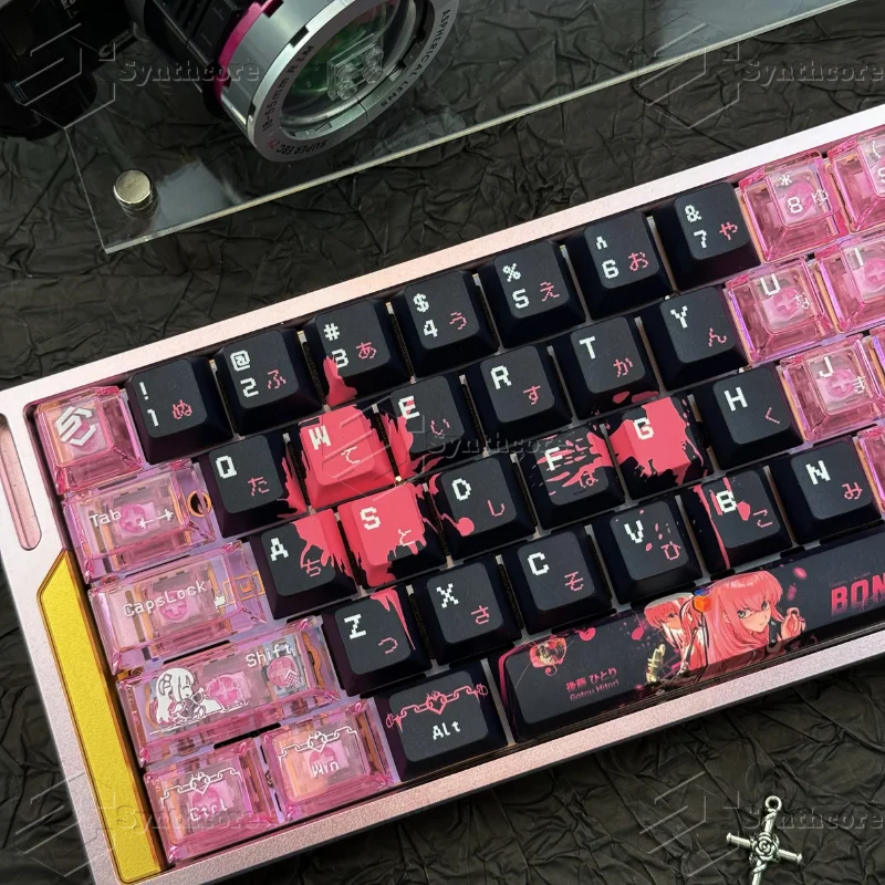 Teclas BOCCHI THE ROCK de 250 teclas, tapa de tecla de Anime, perfil de cereza PBT, teclas personalizadas de Japón, Teclado mecánico Made68 Mad68 Wooting 60 - imagen 2