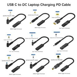 Adaptador USB-C PD a DC 5,5 x 2,5 mm para portátil Asus y Toshiba
