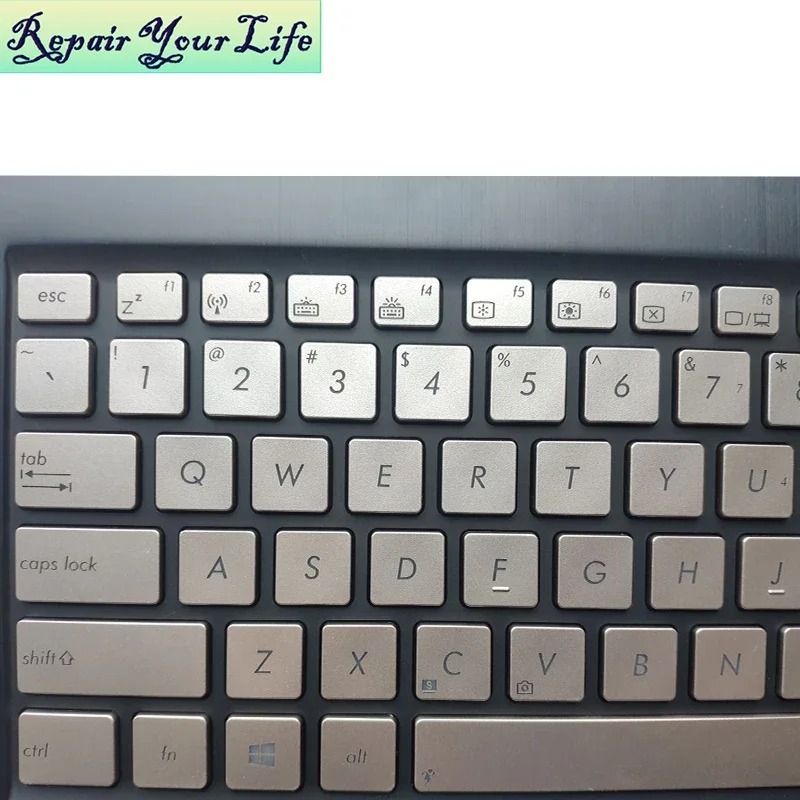 Reposapiés para teclado retroiluminado en inglés de EE. UU. para ASUS U47A U47 0KN0-MF3US13 0KNB0-4621US00 9Z.N8ABU.H01 carcasa blanca con retroiluminación C - imagen 5