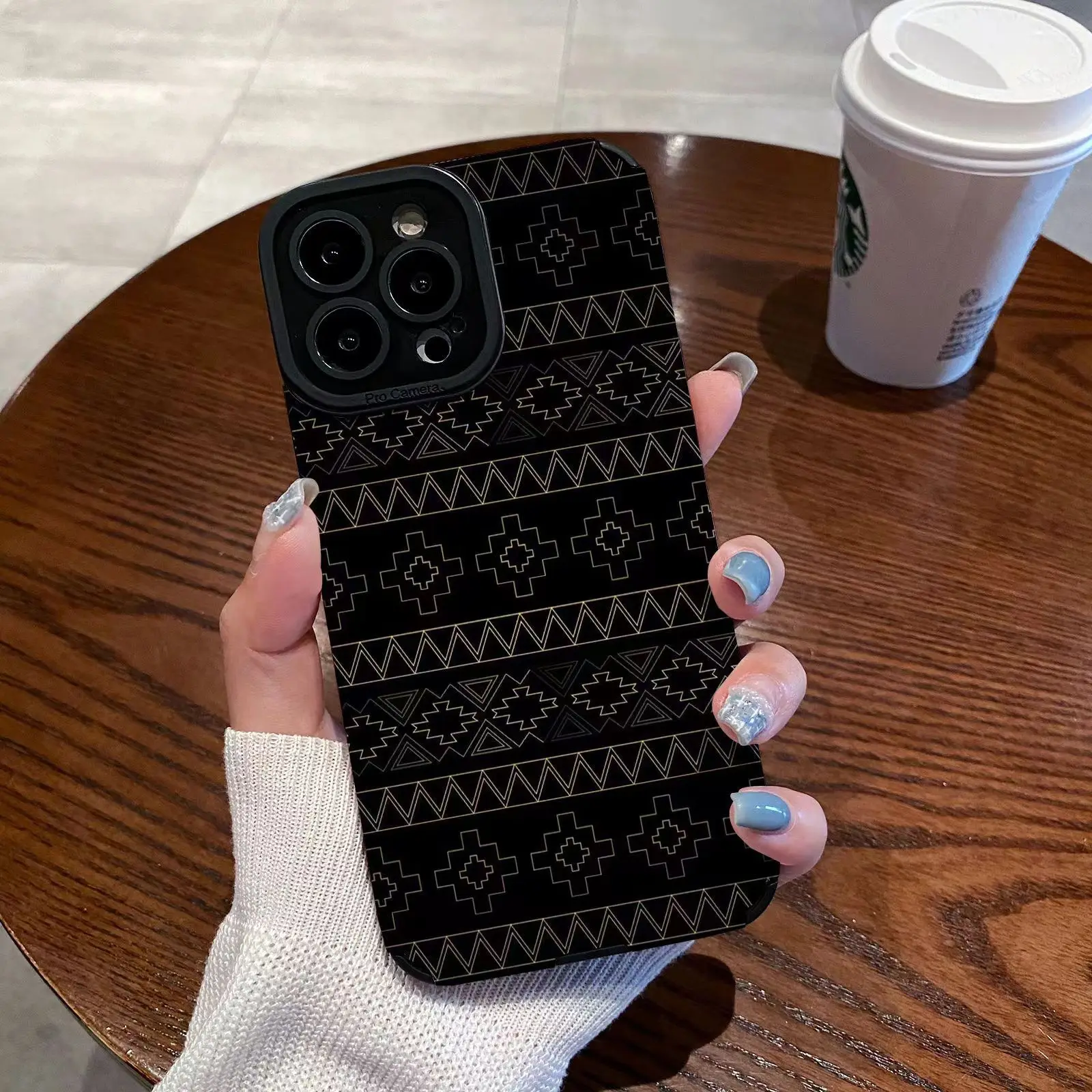 Para iPhone 16 Pro funda de cuero negro junta tótem funda de silicona para iPhone 15 Pro Max 14 Plus 11 12 13 Mini cubierta completa a prueba de golpes - imagen 2