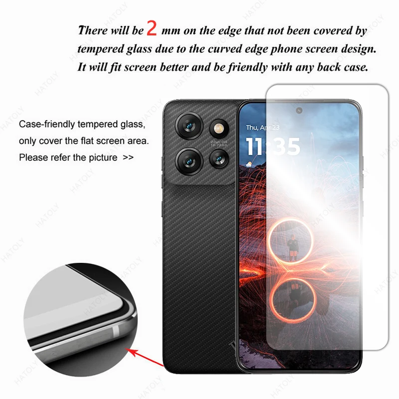 Vidrio templado para Motorola ThinkPhone 25 HD, película protectora transparente para Motorola ThinkPhone25, Protector de pantalla para cámara - imagen 3