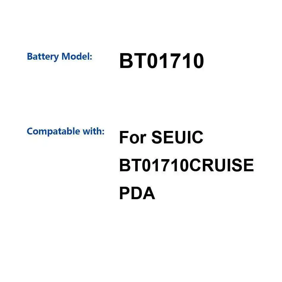 BT01710 de alta eficiencia para batería de pistola de escaneo Seuic BT01710CRUISE Pda 5000Mah de alta capacidad