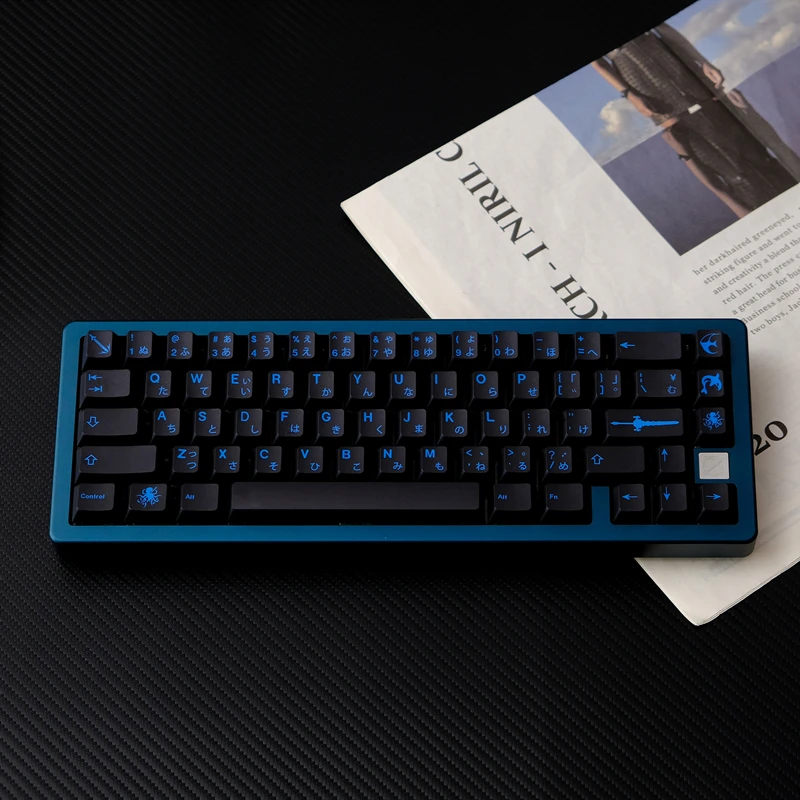 GMK Abyssal clon Keycaps, PBT Dye, sublimación, Cherry Profile Keycap para teclado mecánico MX Switch 64 75 84 96, 1 Juego - imagen 3