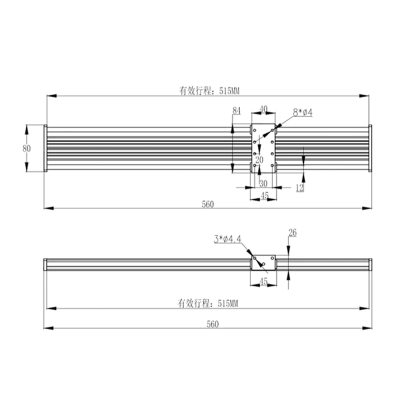 La longitud del eje óptico del rodamiento lineal de la mesa deslizante de guía lineal se puede personalizar con expansores elevados. - imagen 3