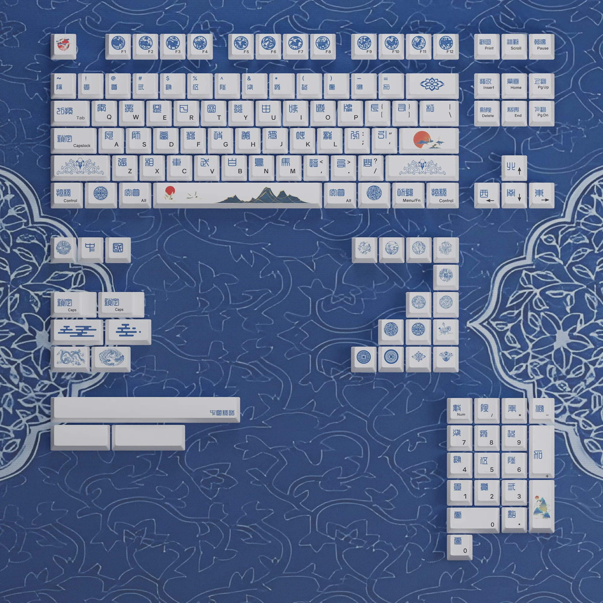 YMDK 131 teclas con tema del zodiaco chino, perfil de cereza, sublimación de tinte PBT, teclas novedosas para teclados mecánicos MX - imagen 2