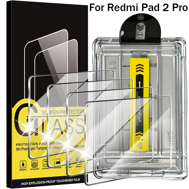 Vidrio templado 9H de fácil instalación sin polvo para Redmi Pad 2 Pro 12,1 pulgadas 2025 protectores de pantalla películas para Redmi Pad 2Pro