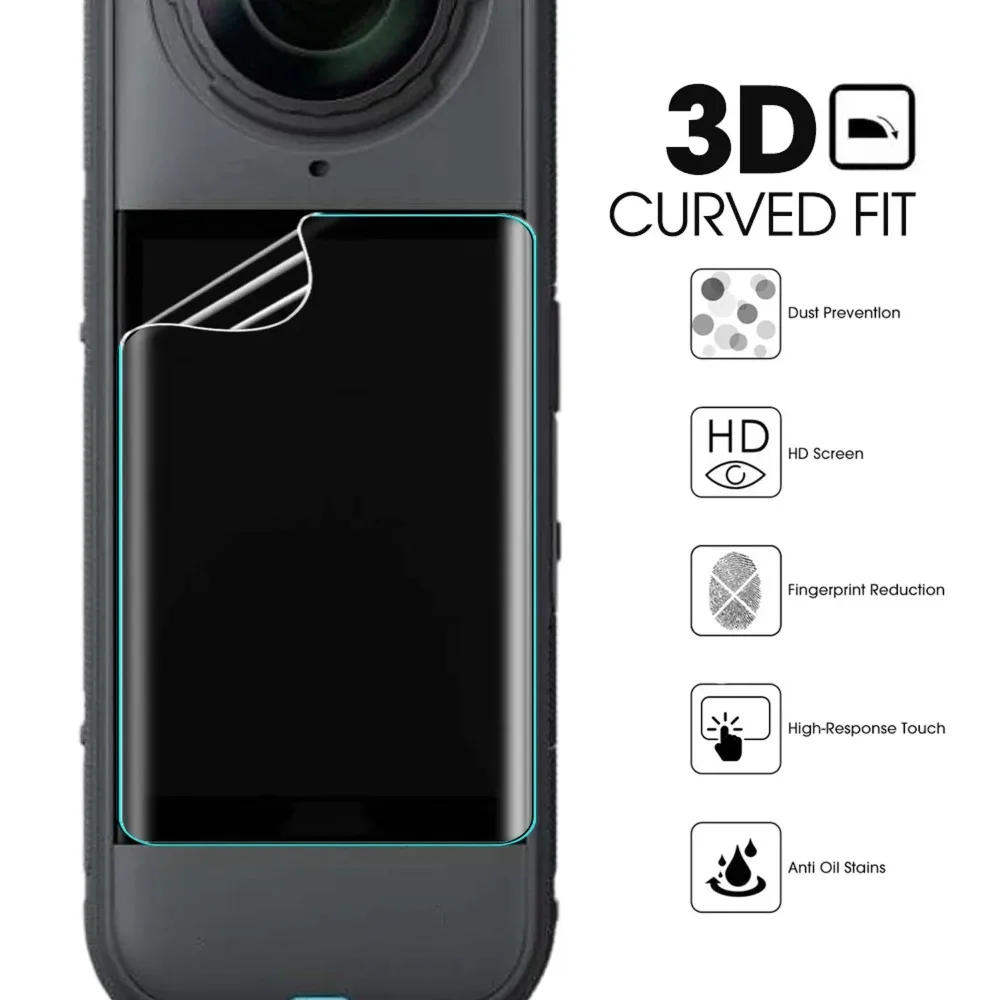 Película de hidrogel para Insta 360 Insta360 X5, protectores de pantalla suaves para Insta360X5 HD, películas protectoras antiarañazos, no de vidrio, 1-10 Uds. - imagen 2