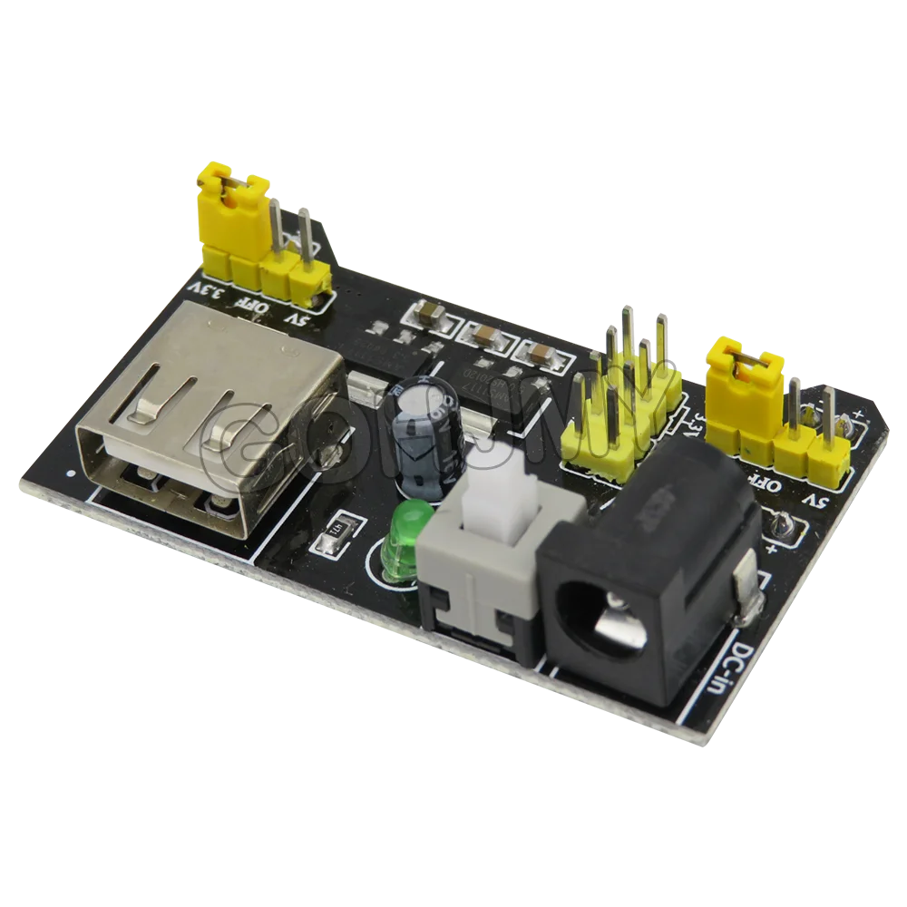 Módulo de fuente de alimentación de placa de pruebas MB-102/módulo de alimentación dedicado de placa de pruebas blanca MB102, placa de pan sin soldadura MB102 de 2 vías 3,3 V 5V - imagen 2