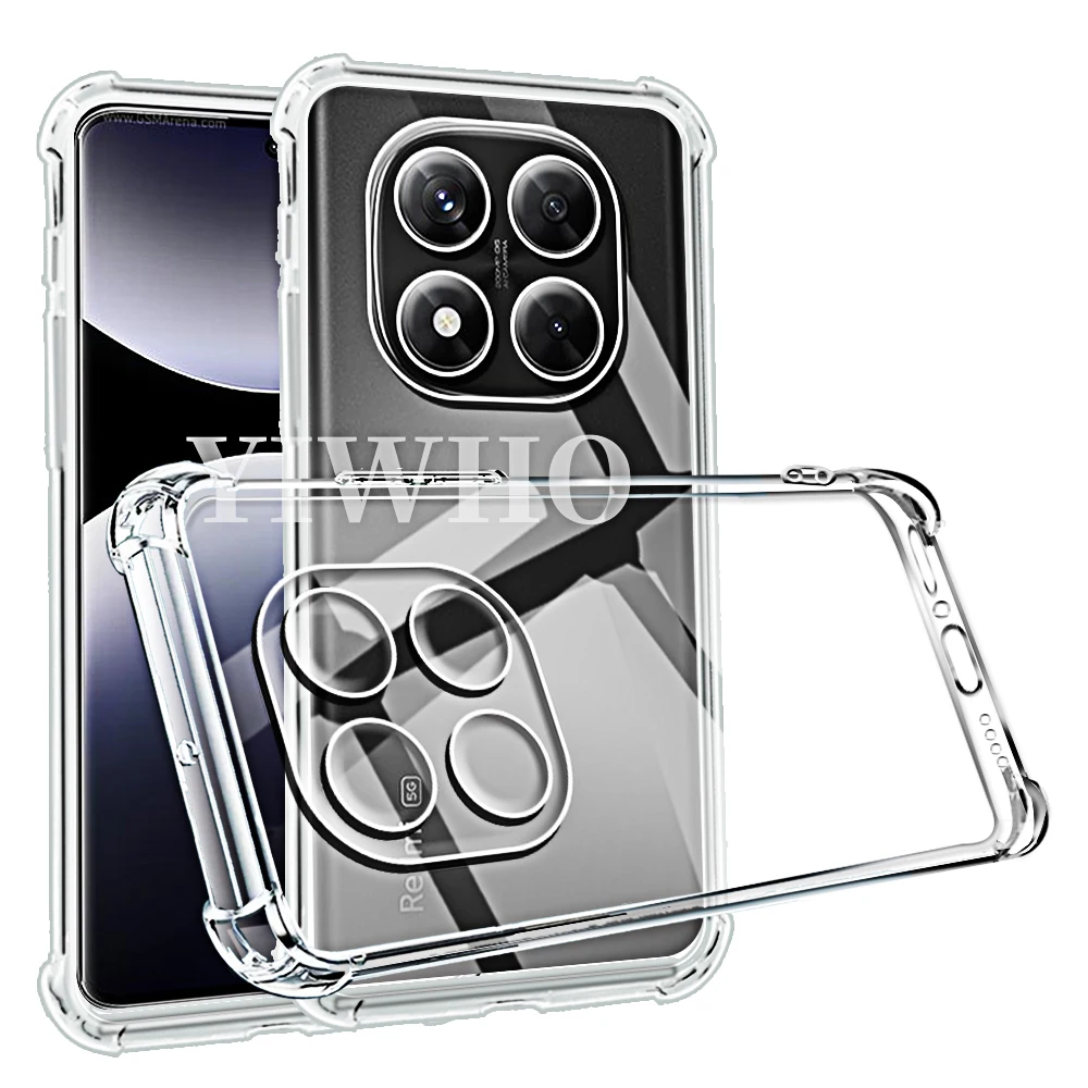 Funda de teléfono a prueba de golpes para Xiaomi Redmi Note 14 Pro Plus, fundas traseras transparentes Clera en Redmi 13 4g 5g 14pro 13pro + fundas telefónicas