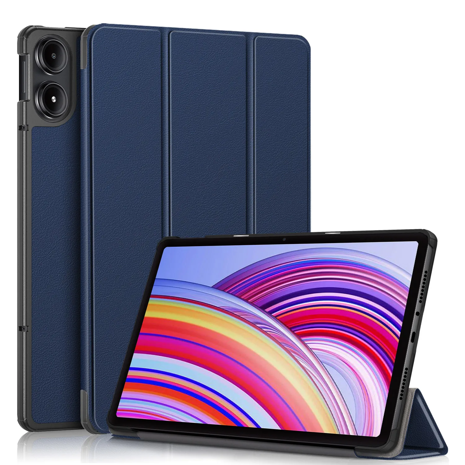 Funda para Xiaomi Redmi Pad Pro 2024, Funda con soporte triple plegable, Funda para Xiaomi Poco Pad Red Mi Pad Pro Tablet con cubierta para dormir automática