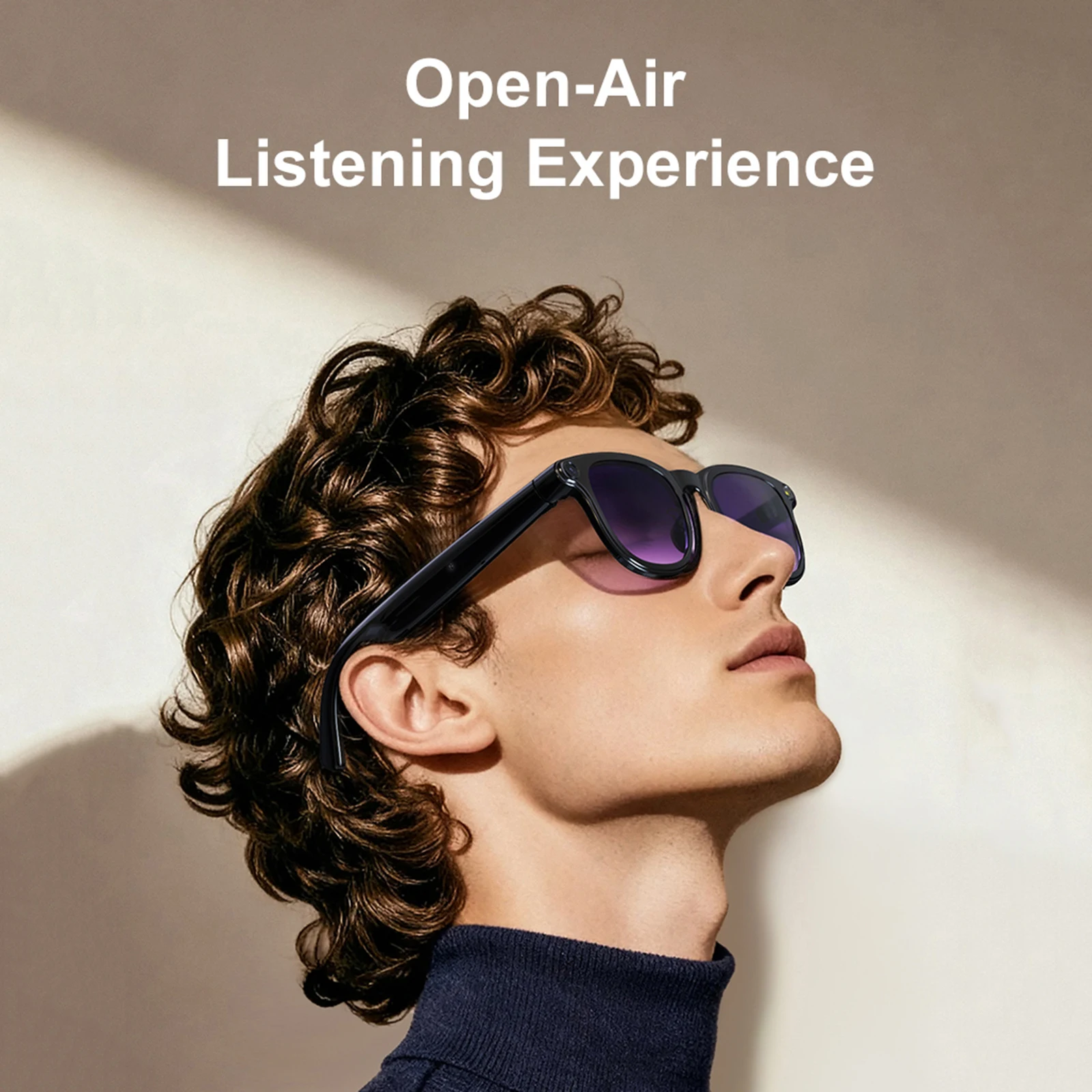 Gafas inteligentes BT6.0 Ai con cámara antivibración de 1200W, gafas de traducción en tiempo Real, gafas de sol de voz inteligentes para oficina y escuela - imagen 4