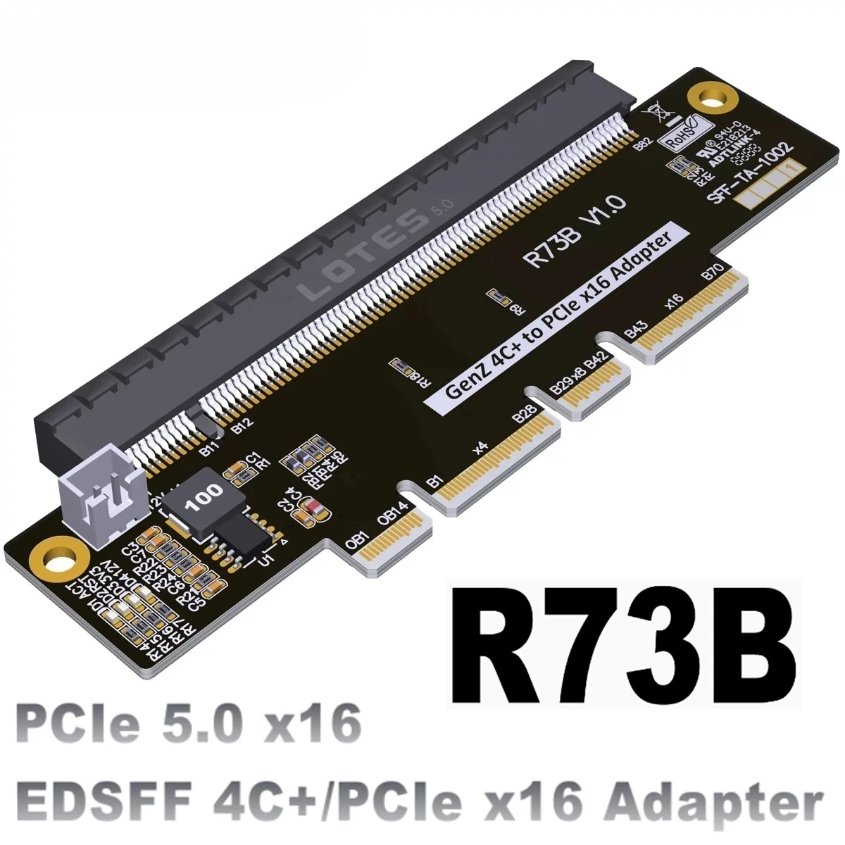 R77A PCIe 5,0 x16 Gen-Z 4C + tarjeta elevadora 4C + tarjeta adaptadora de protección de prueba de expansión servidor EDSFF GEN5 adaptador extensor de ranura 16x - imagen 3