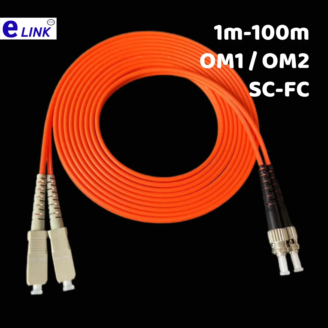 Cable de conexión de fibra SC-ST OM1 OM2 dúplex 20m30m100m ST-SC DX cable multimodo 1m2m3m5m7m10m puente de fibra óptica envío gratis ELINK