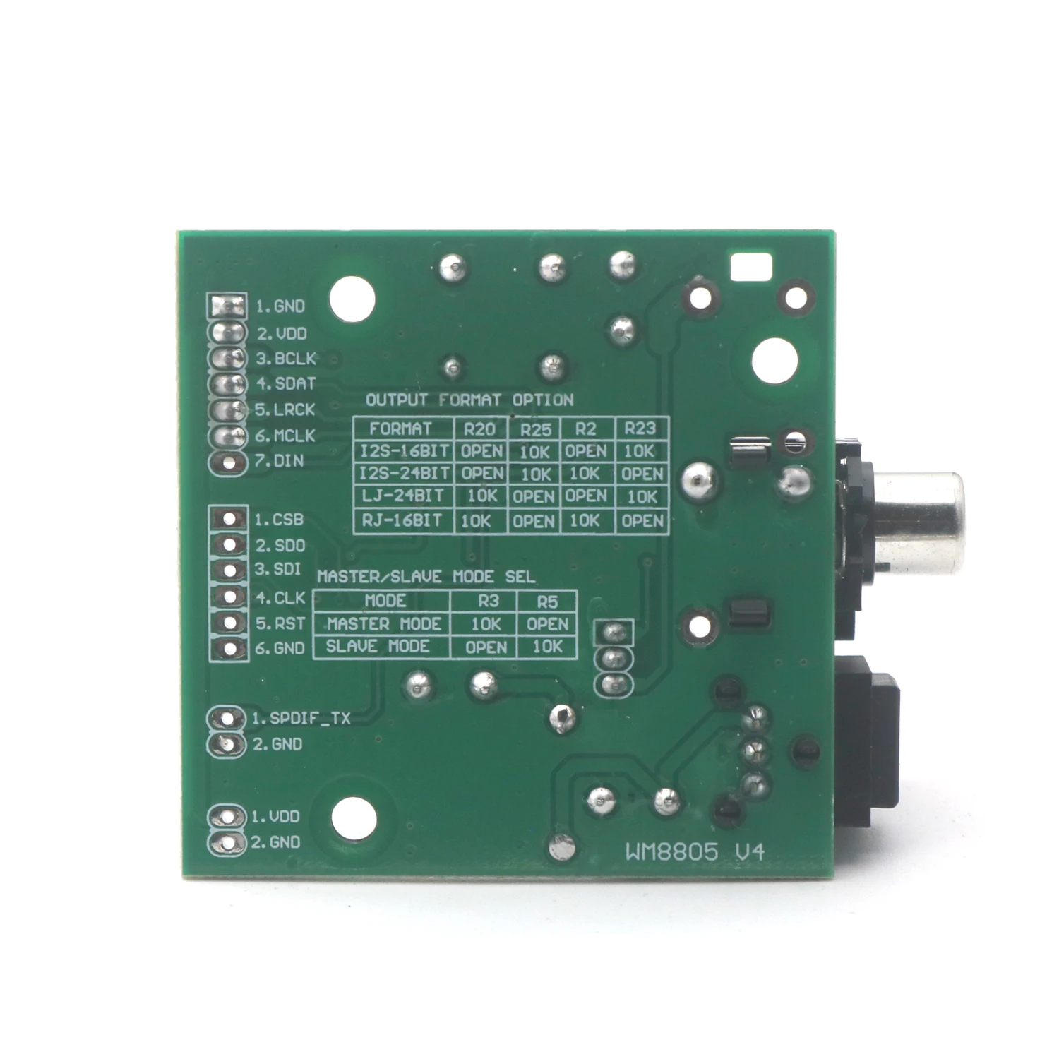 Placa receptora de audio WM8805 de fibra coaxial SPDIF, salida I2S de 32K a 192K de frecuencia de muestreo - imagen 3