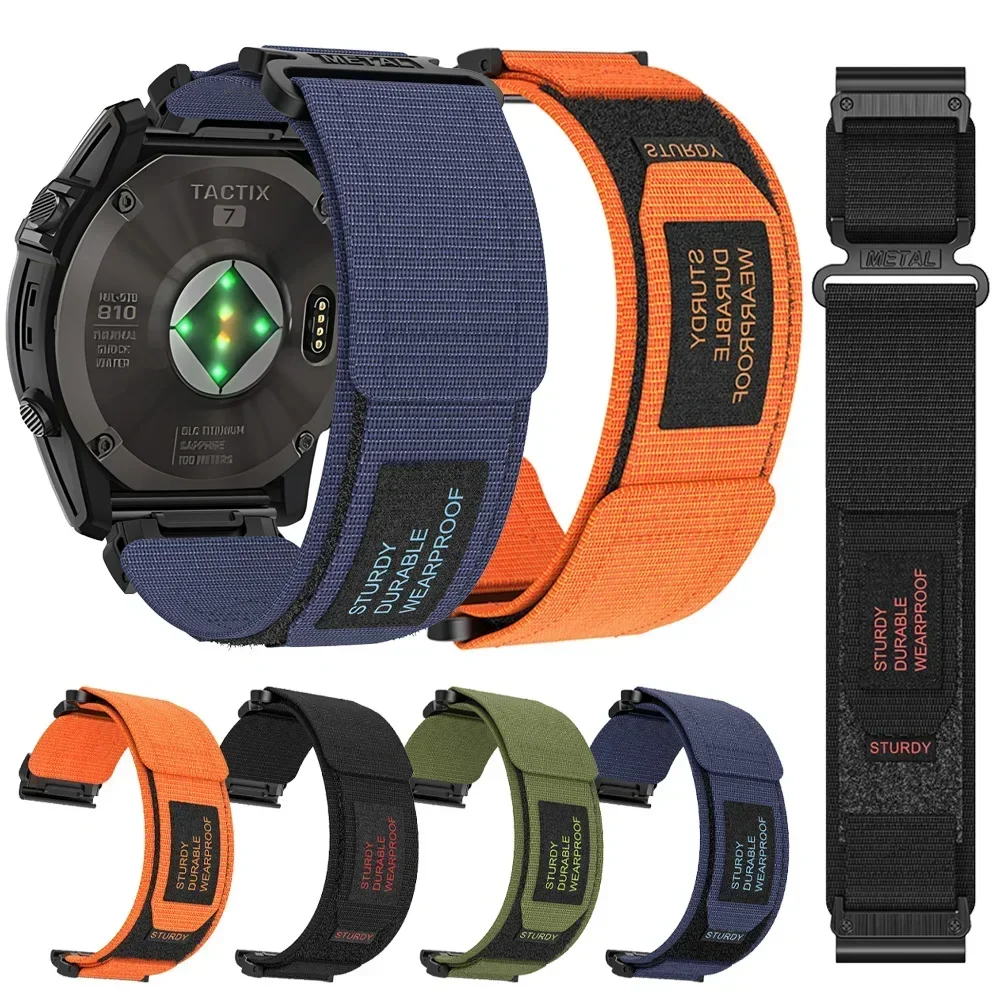 Correa Quickfit de nailon de 22mm y 26mm para Garmin Forerunner 965 955 945, pulsera deportiva, accesorios de 2 bandas S70 S62 S60 Instinct
