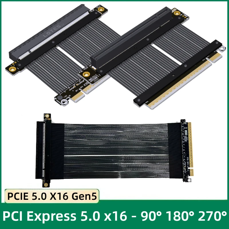 ADT PCIe 5,0 X16 Cable elevador 512Gbps GEN5 elevador de extensión GPU Flexible de alta velocidad para servidor de caja de PC ITX RX 79xx serie RTX 5090 - imagen 2