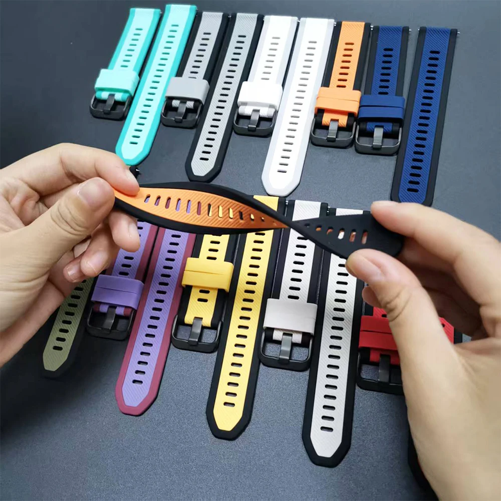 Correa deportiva de silicona de 22mm para SUUNTO RACE RUN, pulsera de reloj inteligente SUUNTO 9 PEAK PRO DLC/5 PEAK/VERTICAL/Ocean/RACE S - imagen 4