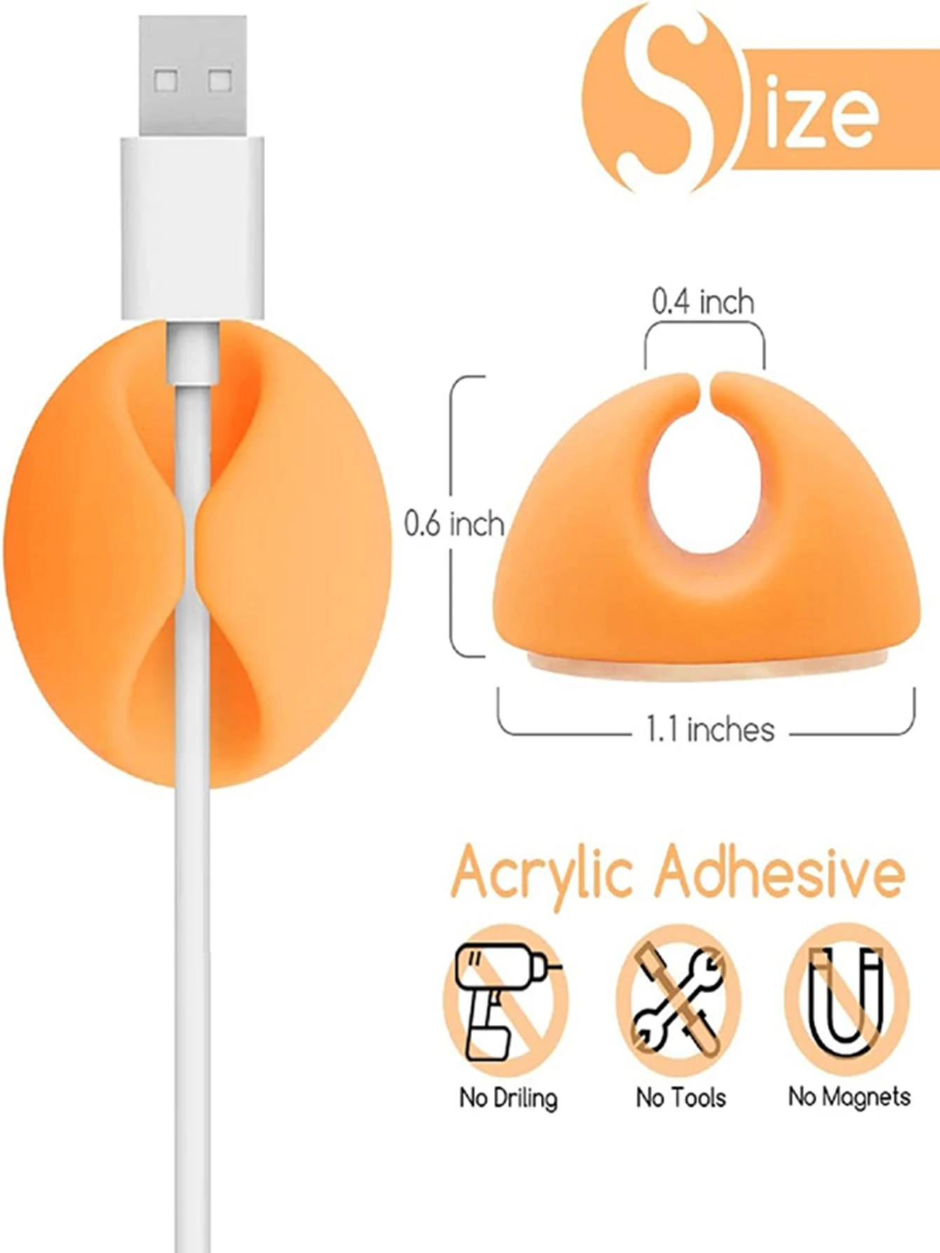 Organizador de cables USB, 16 Uds., enrollador de cables, Clips de gestión ordenados de escritorio, soporte de cables para ratón, auriculares, organizador de cables - imagen 4