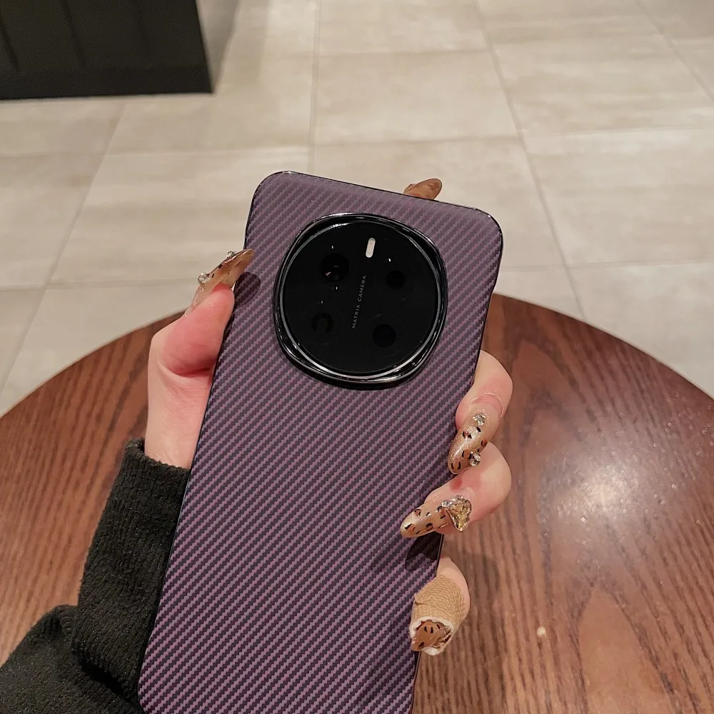 Para Huawei Magic 7 Pro funda de lujo chapada dura con patrón de fibra de carbono funda protectora trasera para Magic 7 7Pro carcasa de teléfono - imagen 5