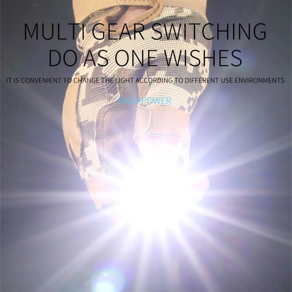 Lampes de poche Led à Zoom Super lumineux, Zoom télescopique, Mini lampe de poche Rechargeable, étanche, haute puissance, Laser - imagen 5