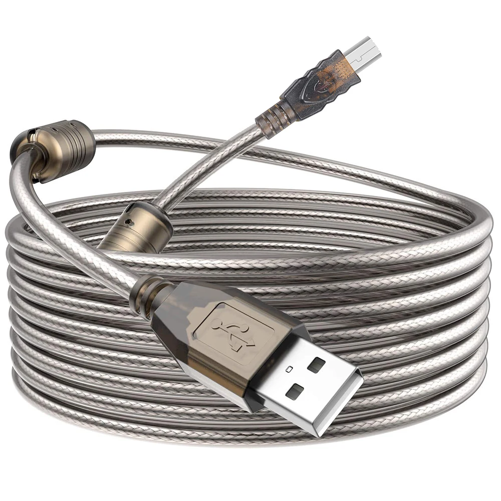 Cable de impresora USB 20M de largo cable de impresora USB 2,0 activo 10M 15M cable USB amplificador USB 2,0 A macho a B impresora de escáner macho
