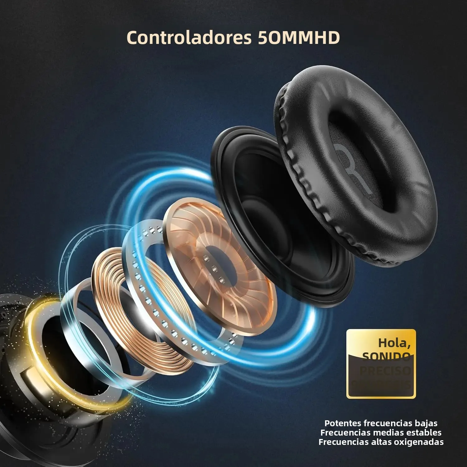 Auriculares de estudio DJ auriculares profesionales 40kHz estéreo de alta resolución 3,5mm/6,35mm conector de Audio grabación con cable auriculares Monitor de Audio - imagen 2