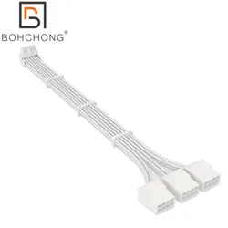 Adaptador 12VHPWR a PCIe en ángulo de 90° para GPU, blanco