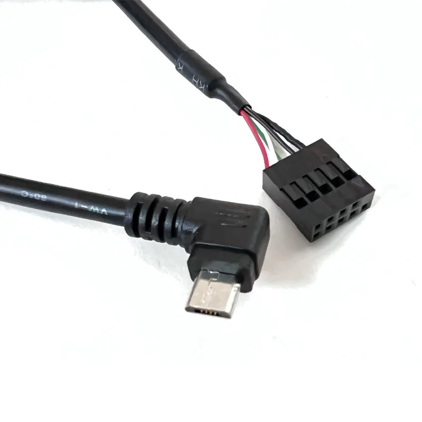 Placa base de ordenador PC 9P a Micro USB a DuPont 2,54mm 5Pin DuPont USB a Micro USB cable de datos papel de aluminio + cable de malla tejida - imagen 3