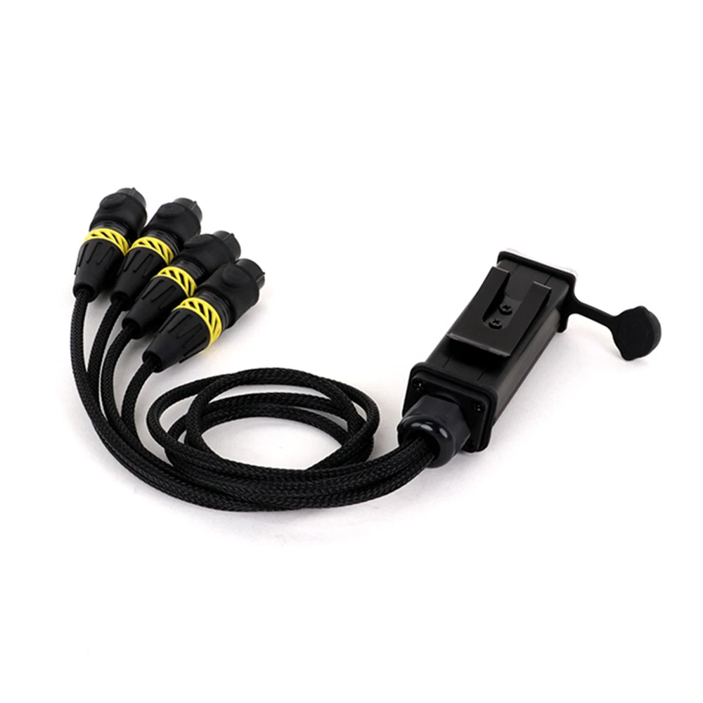 Snake-extensor XLR de 4 canales y 3 pines, receptor de red múltiple a Ethercon Splitter, Cable trenzado macho/hembra a hembra RJ45, 1 par - imagen 4