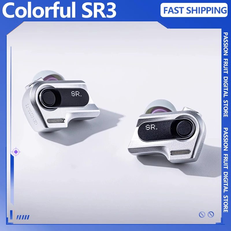 Auriculares intrauditivos de referencia plateados SR3 coloridos, auriculares con cable HIFI con tapones para los oídos personalizados de 4,4mm para regalo de jugadores deportivos