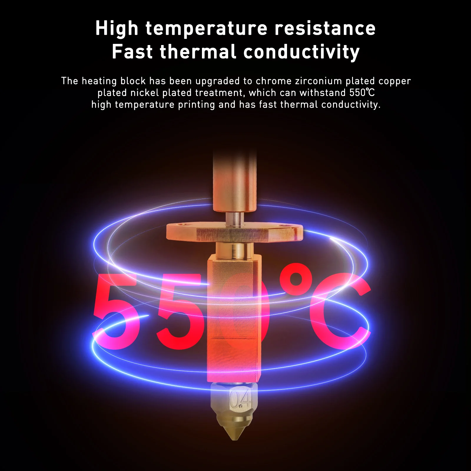 Para Creality K1 Max CR-M4 Hotend Kit calefacción de cerámica para Creality K1 actualización Hotend boquilla colocada de cobre - imagen 5