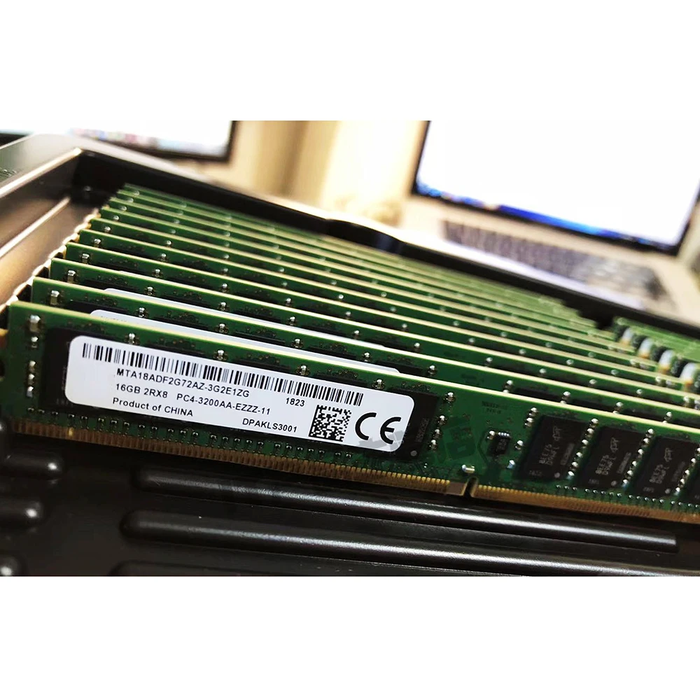 1 Uds RAM 16GB 16G 3200 DDR4 2RX8 UDIMM ECC memoria de servidor VLP estrecha MTA18ADF2G72AZ-3G2E1 - imagen 4