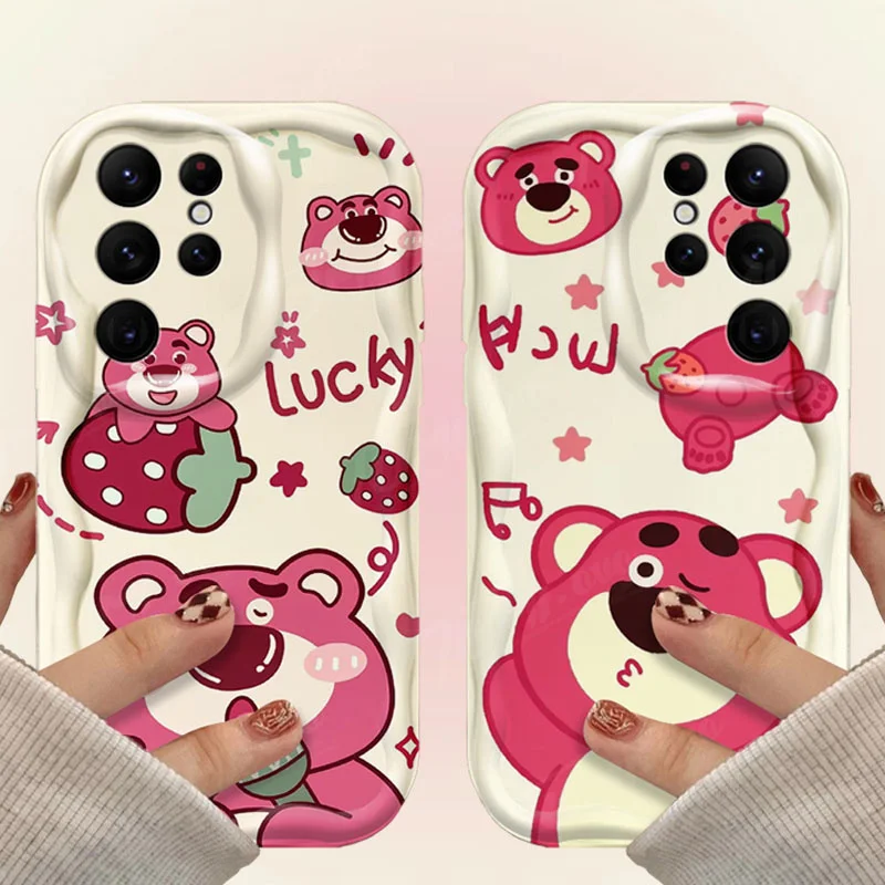 Disney funda de silicona para Samsung Galaxy, carcasa de oso de fresa, 3D Wave, A12, A22, A32, A52, A52S, A72, A11, A21S, A31, A51, A71, A20, A30, A50 - imagen 3