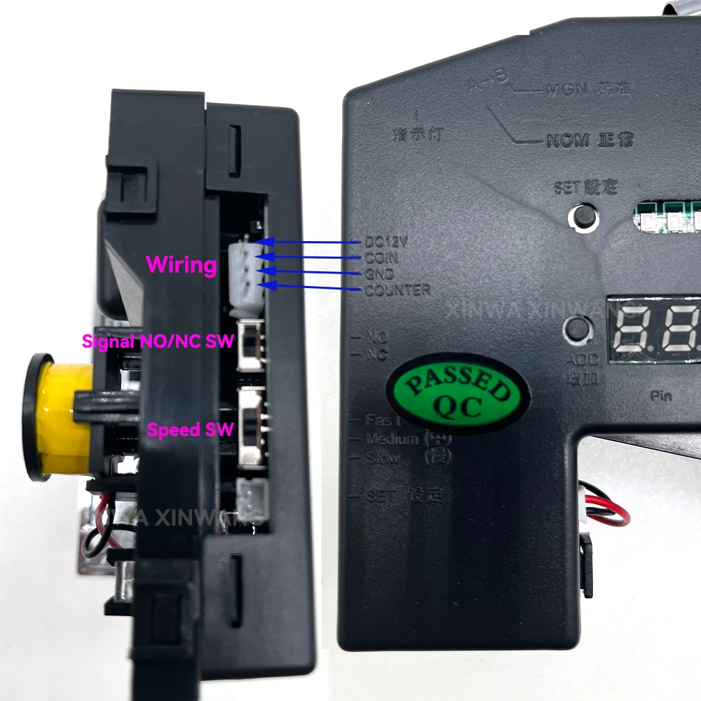 Mecanismo Toknes de juego aceptador de monedas múltiples con Cable de 4 pines para grúa de garra Neo Geo Arcade Slto máquina expendedora piezas de Pinball - imagen 4